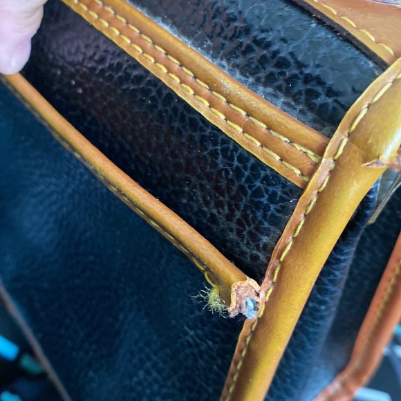 Dooney Bourke People Leather Cognac Vintage Bag - Picture 7 of 7